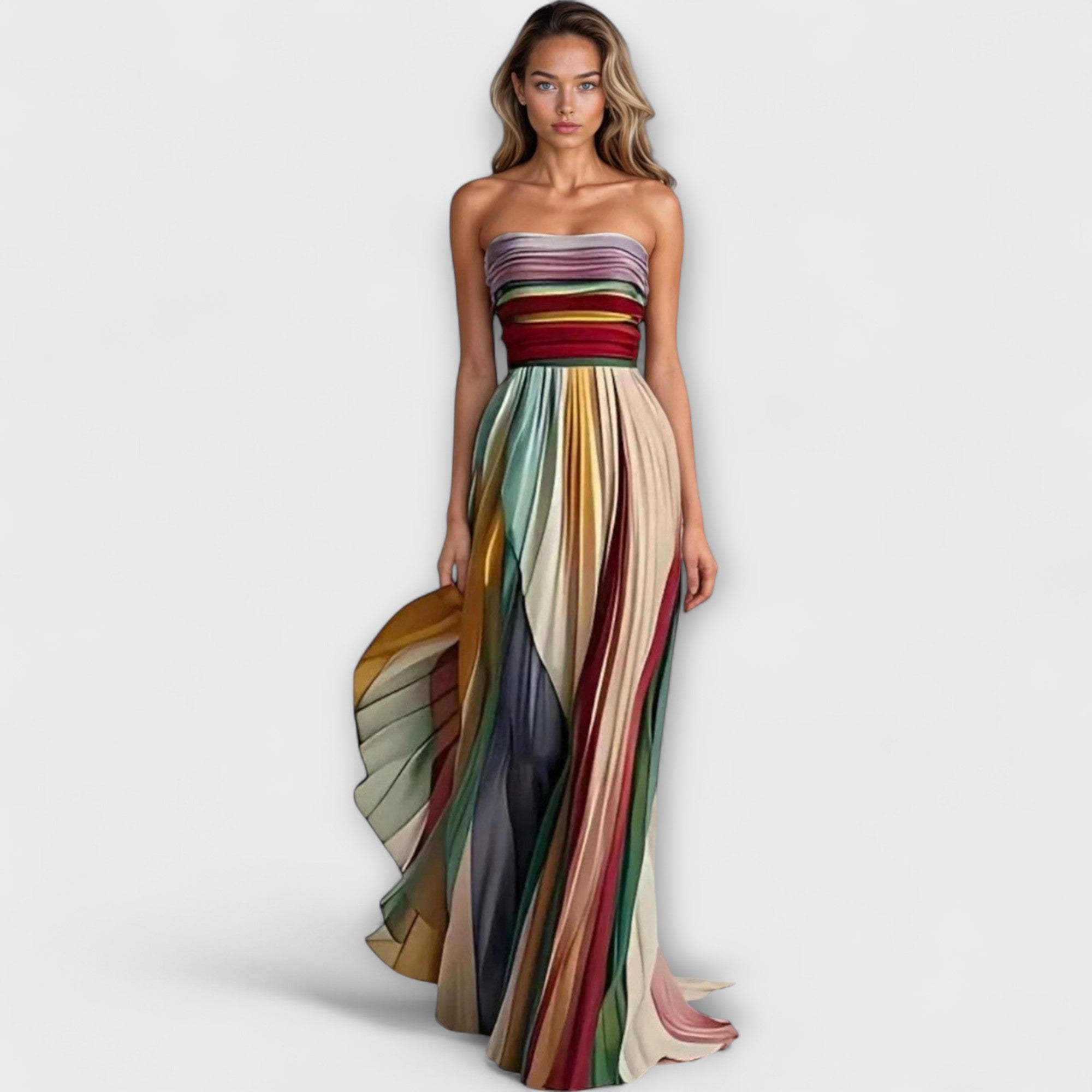 pleated rainbow dress Colorful, twirl-ready, and full of personality The Rainbow Pleated Hi-Lo Swing Dress is the statement piece her wardrobe needs #girlsdresses #summerdress #kidsdress #girlsfashion #kidsboutique